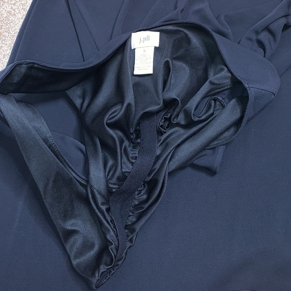 J.Jill Long Maxi Black Dress W/ Ruffle Hem Detail - Picture 7 of 7